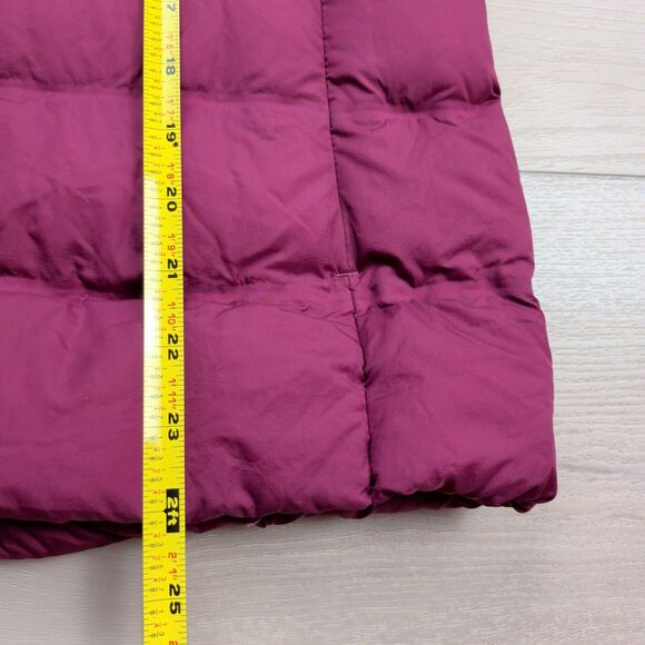 Uniqlo Down Puffer Jacket Womens Medium Mauve Pink Hooded Lightweight - Picture 6 of 9
